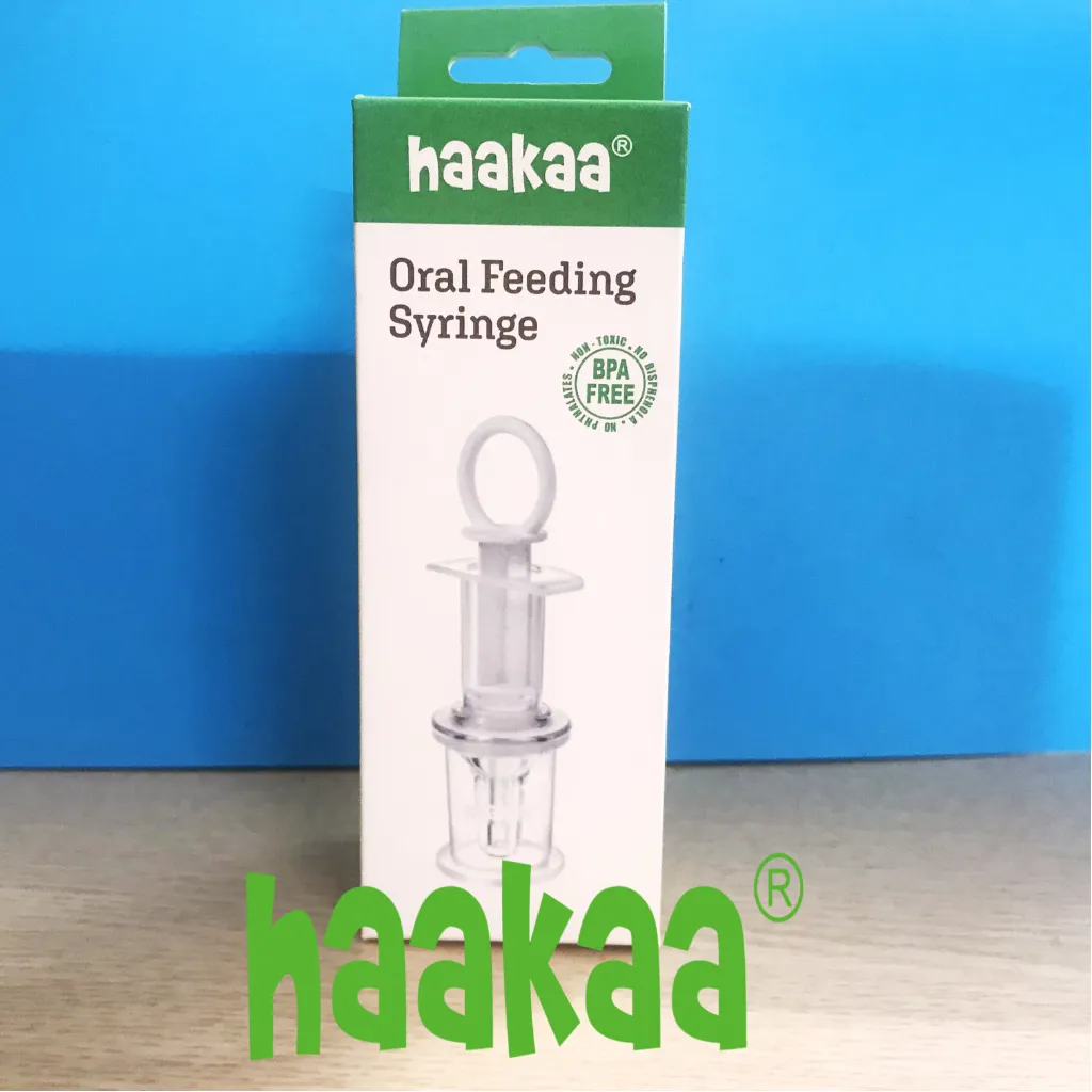 Ảnh Dụng Cụ Cho Bé Uống Thuốc Ăn Sữa Cao Cấp Haakaa, New Zealand. 100% silicone cấp y tế, dạng xilanh 3