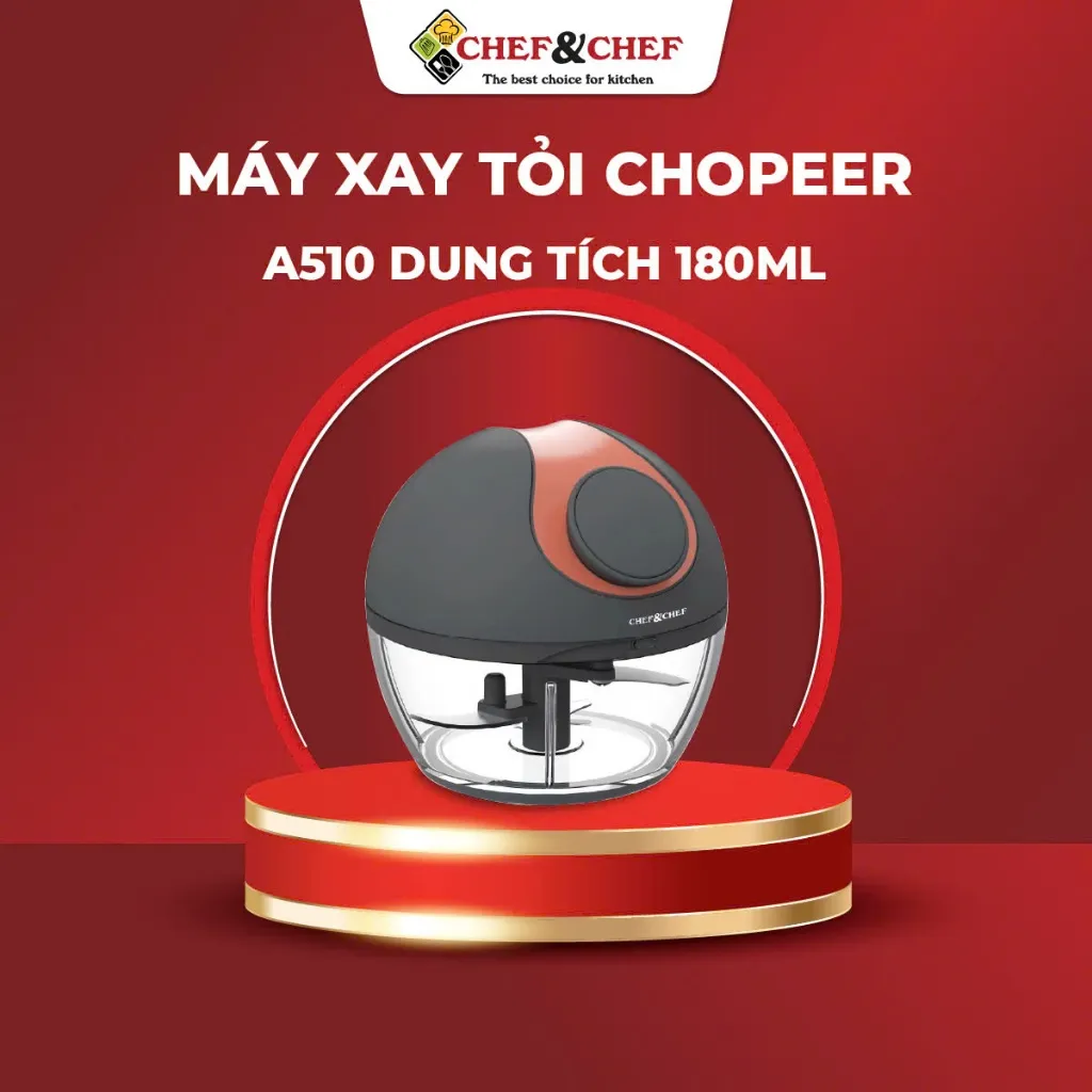 Ảnh Dụng Cụ Xay Tỏi Ớt CHEF&CHEF A510 180ml – Lưỡi Dao Sắc Bén, Xay Nhanh & Tiện Lợi 1