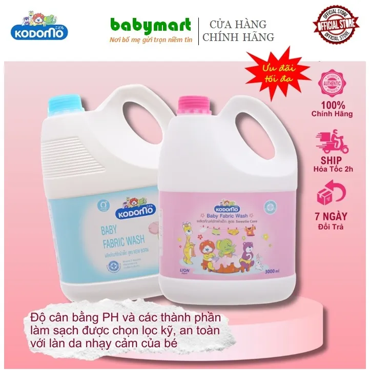 Ảnh Dung dịch giặt tẩy/giặt xả KoDoMo 3000ml chính hãng 1