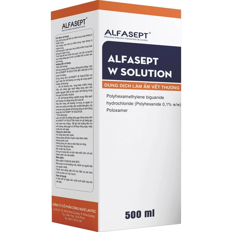Ảnh Dung Dịch Làm Ẩm Rửa Vết Thương ALFASEPT W Solution Giúp Làm Sạch Nhanh Chóng Và Hiệu Quả 2