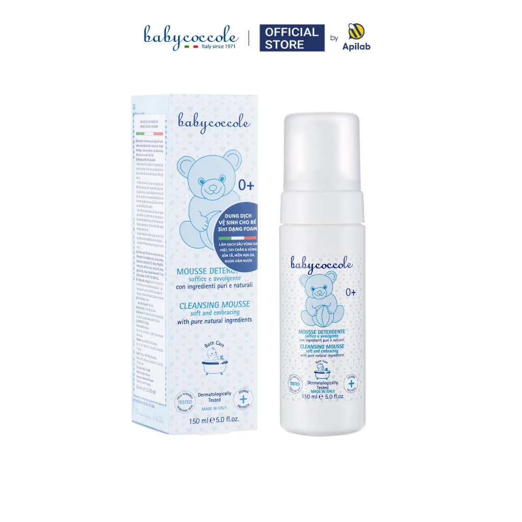 Ảnh Dung dịch làm sạch cho bé Babycoccole 0M+ 3in1 dạng bọt 150ml 4