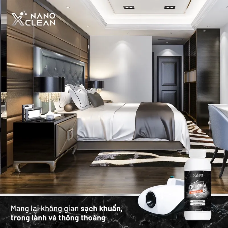 Ảnh Dung dịch phun khói, tạo khói nano bạc Nano Xclean For Horeca - khử khuẩn khử mùi ô tô, nhà hàng, karaoke 1L 4