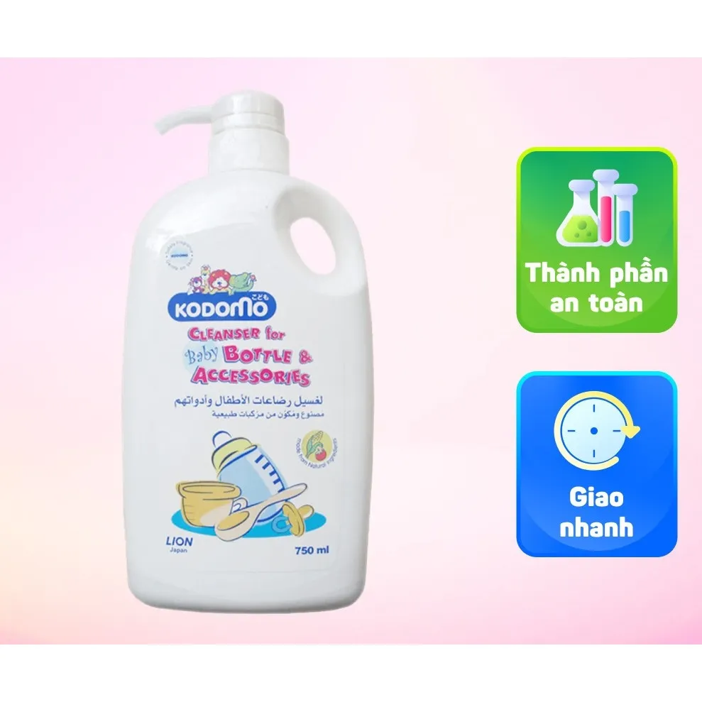 Ảnh Dung dịch rửa bình sữa - làm sạch đồ dùng Kodomo, chai 750ml 2