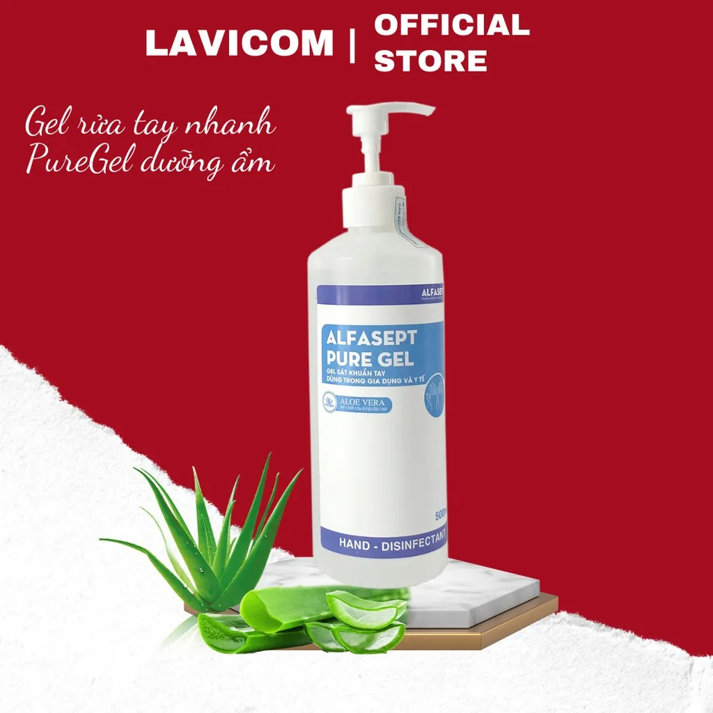 Ảnh Dung Dịch Rửa Tay Khô ALFASEPT Pure Gel Phù Hợp Với Da Nhạy Cảm, Giúp Diệt Khuẩn, Tăng Cường Dưỡng Ẩm Lọ 500ml 1