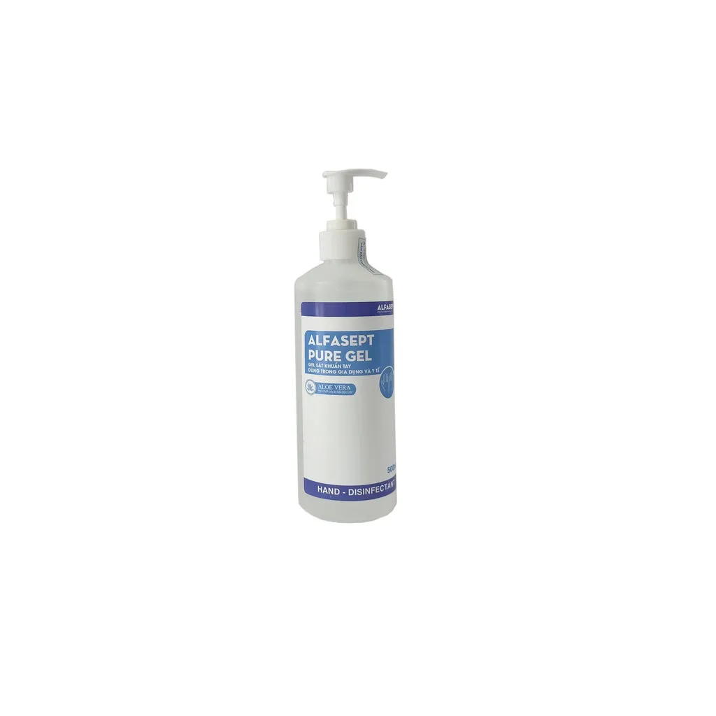 Ảnh Dung Dịch Rửa Tay Khô ALFASEPT Pure Gel Phù Hợp Với Da Nhạy Cảm, Giúp Diệt Khuẩn, Tăng Cường Dưỡng Ẩm Lọ 500ml 4