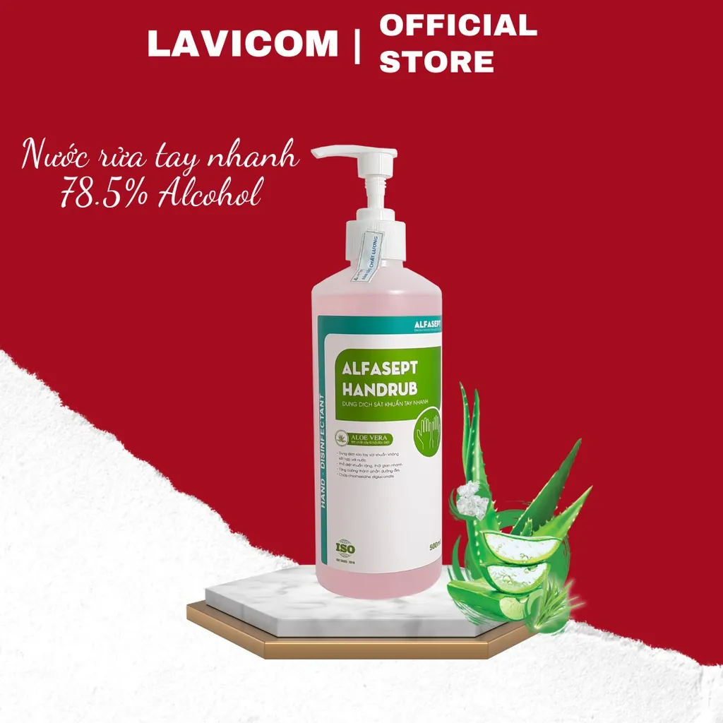 Ảnh Dung dịch rửa tay sát khuẩn Alfasept Handrub 500ml 1