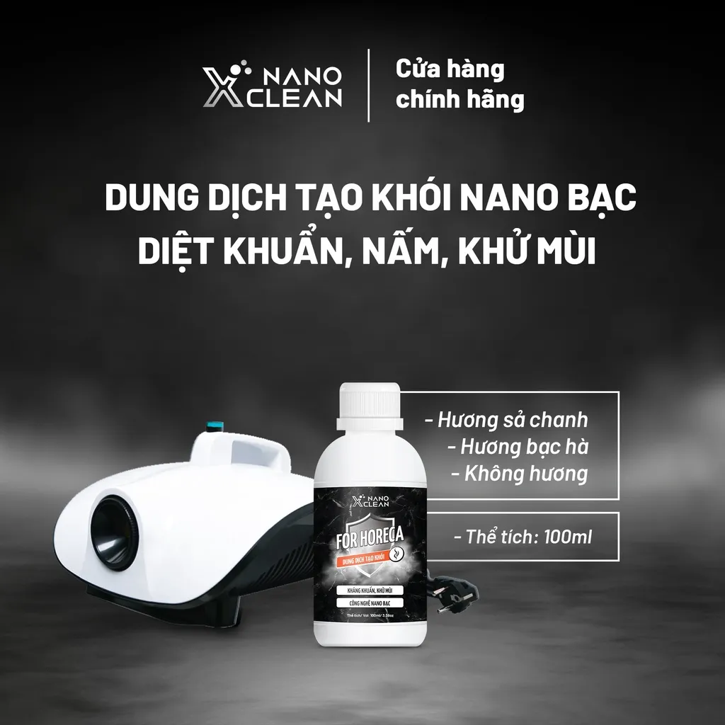 Ảnh Dung dịch tạo khói, phun khói Nano Xclean For Horeca - Diệt Khuẩn Khử Mùi nhà hàng, karaoke 100ML 4