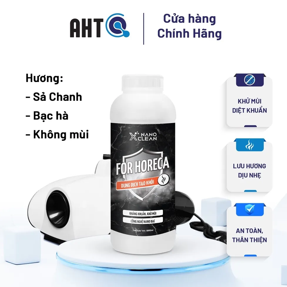 Ảnh Dung dịch tạo khói, phun khói khử mùi ô tô, xe hơi Nano Xclean For Horeca 1L Khử Mùi mọi ngóc ngách - Nano Bạc AHT Corp 1