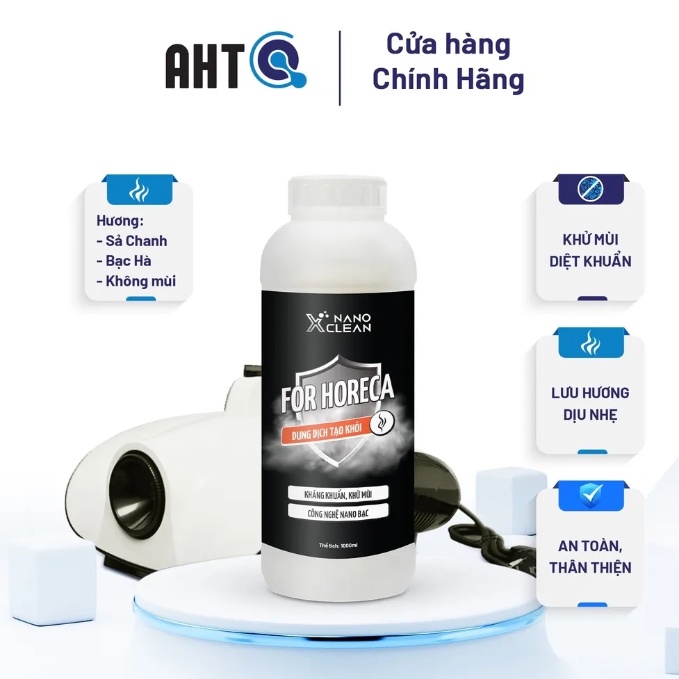 Ảnh Dung dịch tạo khói, phun khói khử mùi ô tô, xe hơi Nano Xclean For Horeca 1L Khử Mùi mọi ngóc ngách - Nano Bạc AHT Corp 2