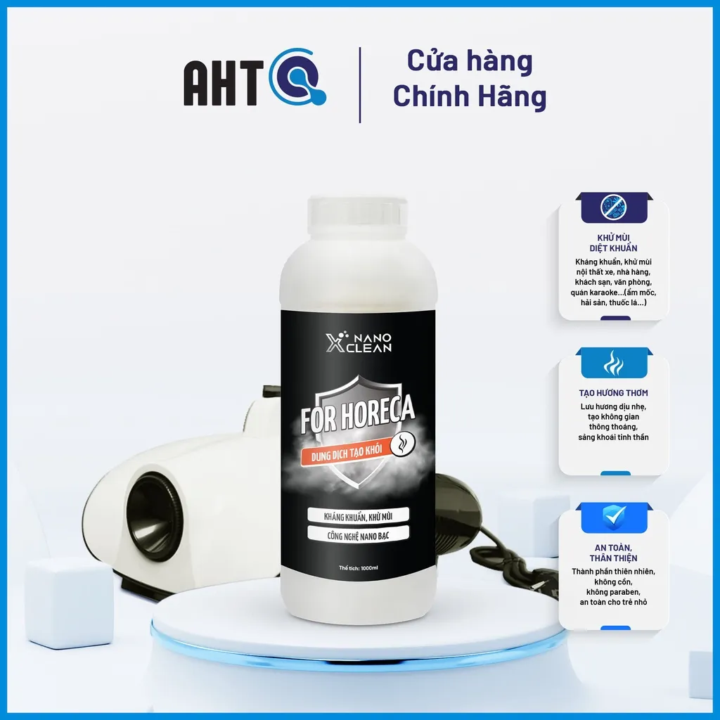 Ảnh Dung dịch tạo khói, phun khói khử mùi ô tô, xe hơi Nano Xclean For Horeca 1L Khử Mùi mọi ngóc ngách - Nano Bạc AHT Corp 3