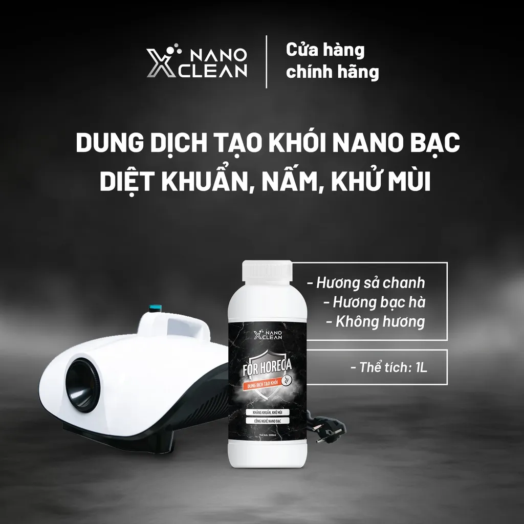 Ảnh Dung dịch tạo khói, phun khói khử mùi ô tô, xe hơi Nano Xclean For Horeca 1L Khử Mùi mọi ngóc ngách - Nano Bạc AHT Corp 4