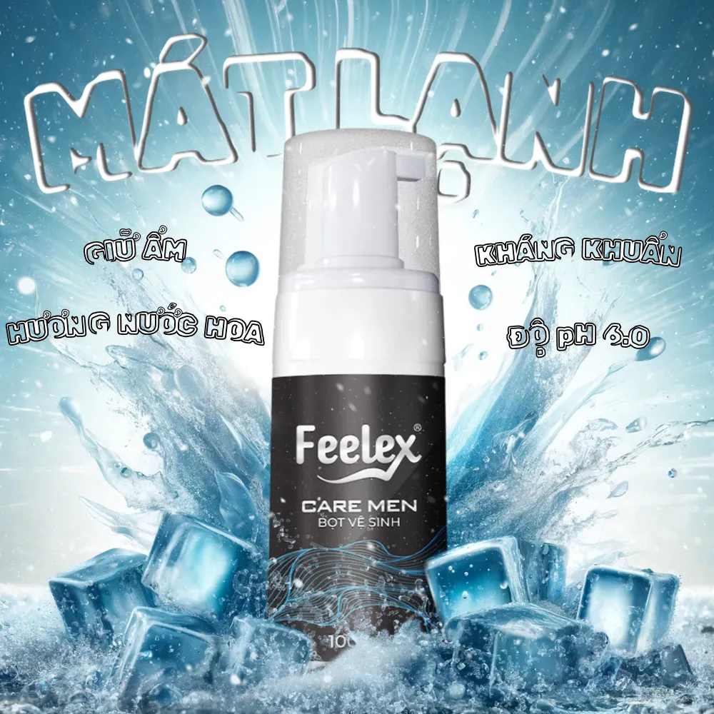 Ảnh Dung dịch vệ sinh nam Feelex Care Men dạng bọt tuyết 4