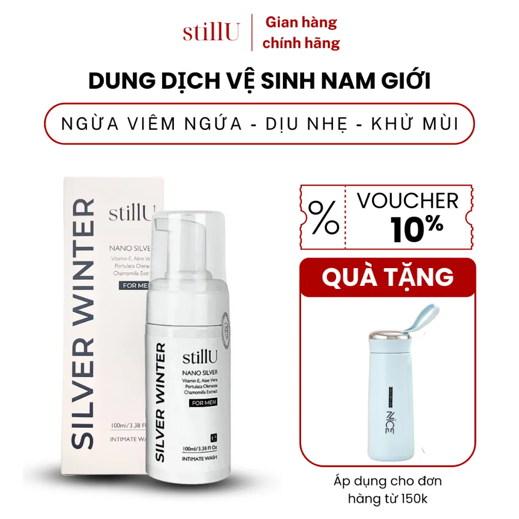 Ảnh Dung Dịch Vệ Sinh Nam Giới Tạo Bọt stillU Silver Winter 100ml Mùi Nước Hoa Mát Mẻ Khử Mùi Sạch Khuẩn 1
