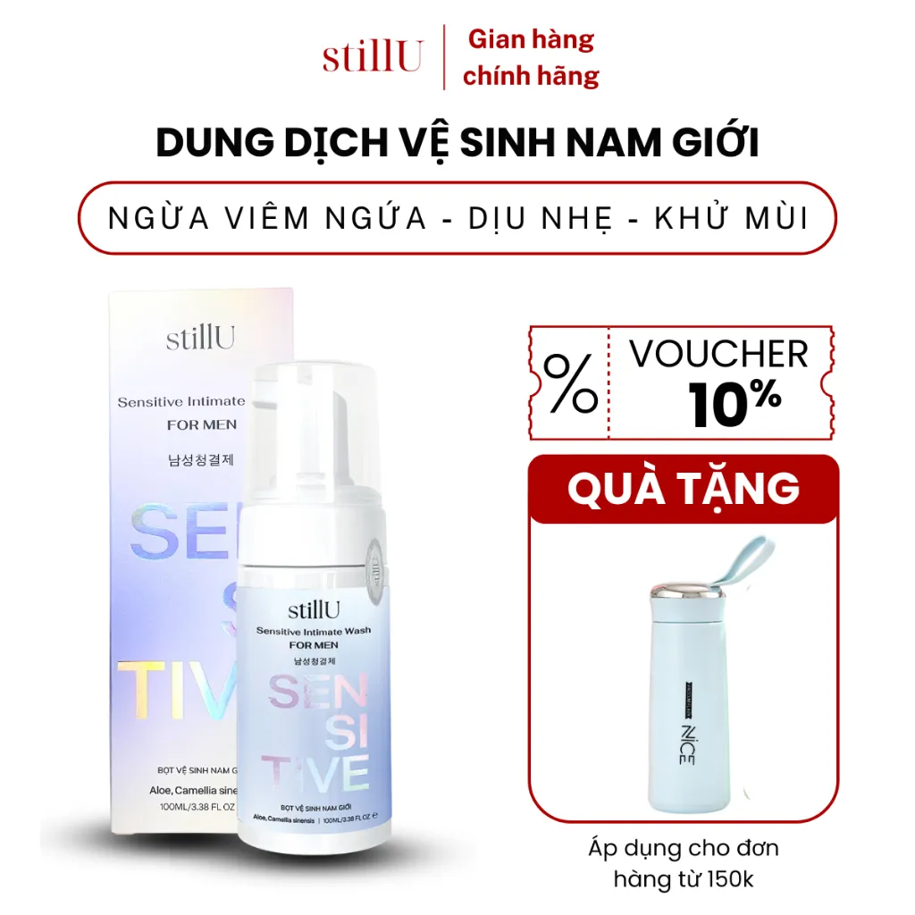 Ảnh Dung Dịch Vệ Sinh Nam Giới Tạo Bọt stillU Sensitive Men 100ml Dịu Nhẹ Khử Mùi Ngừa Viêm Ngứa 1
