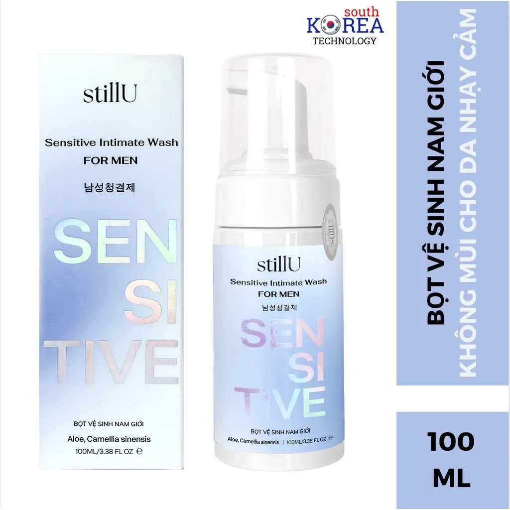 Ảnh Dung Dịch Vệ Sinh Nam Nữ Tạo Bọt Sensitive Men & Women 100ml Dịu Nhẹ Cho Da Nhạy Cảm Ngừa Viêm Ngứa 4