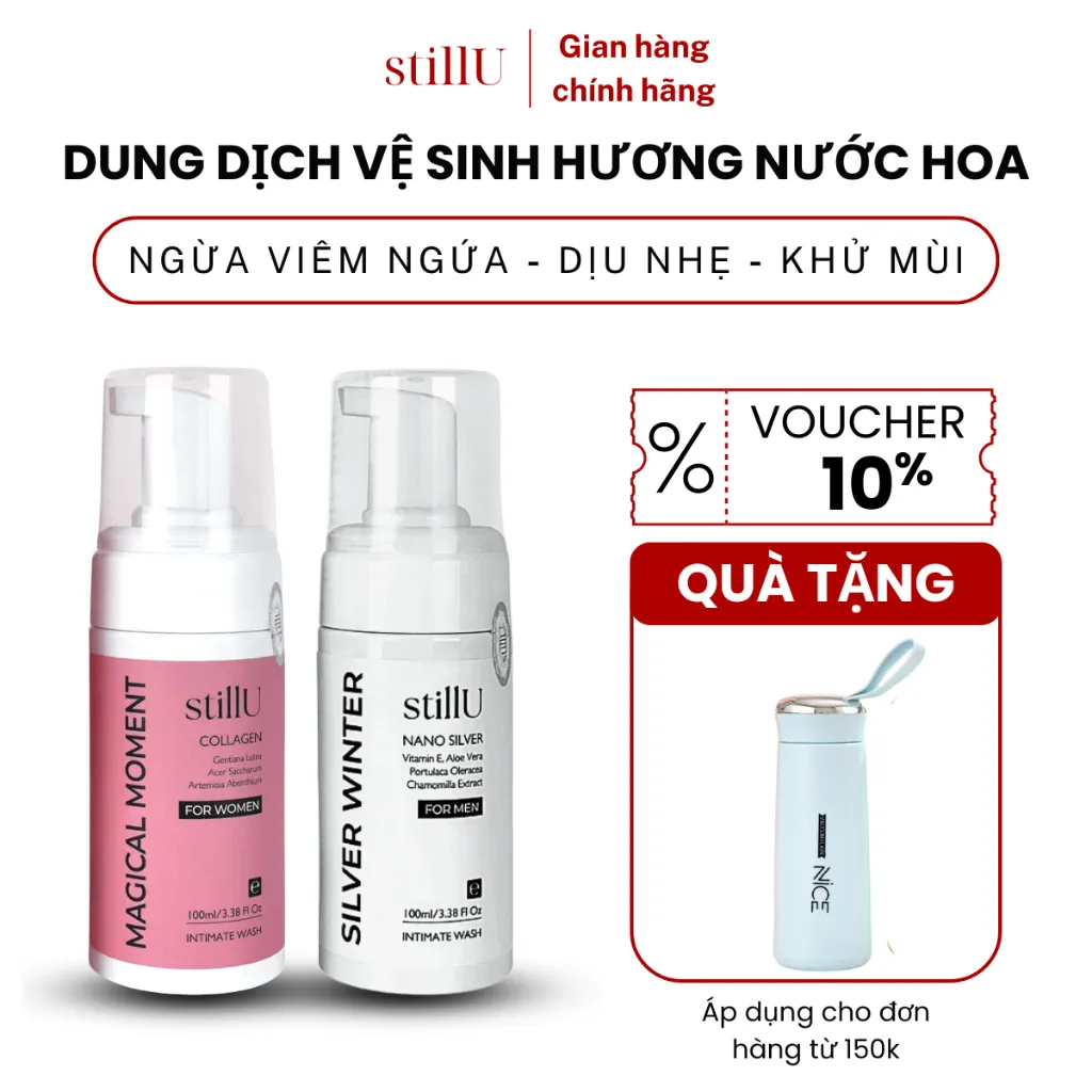 Ảnh Dung Dịch Vệ Sinh Nam Nữ Tạo Bọt stillU 100ml Hương Nước Hoa Tươi Mát Khử Mùi Ngừa Viêm Ngứa 1