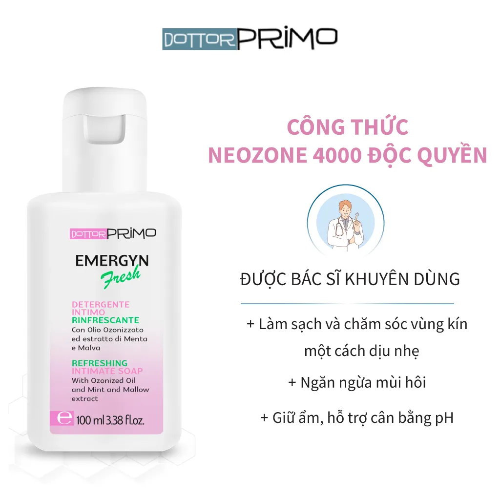 Ảnh Dung Dịch Vệ Sinh Phụ Nữ Emergyn Fresh DottorPrimo Dùng Hằng Ngày 100ml 1