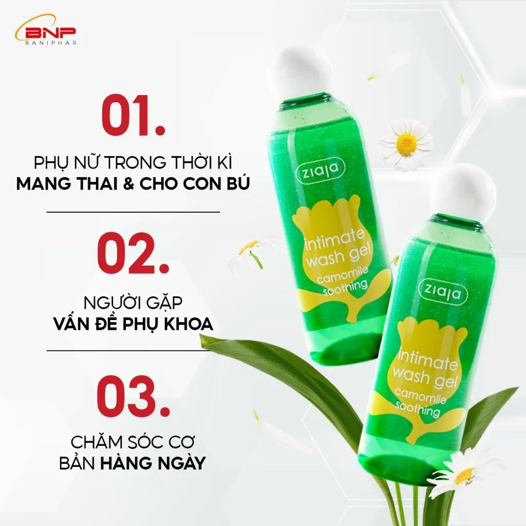 Ảnh Dung dịch vệ sinh phụ nữ Intimate Ziaja Ba Lan Cúc La Mã dịu nhẹ cân bằng pH tự nhiên, dưỡng ẩm sâu, giảm kích ứng 200ml 4