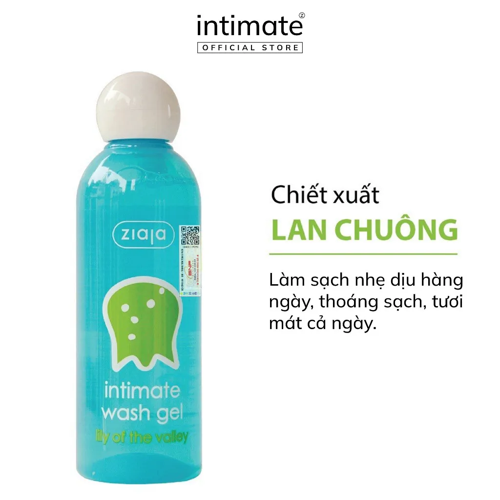 Ảnh Dung Dịch Vệ Sinh Phụ Nữ Intimate Hoa Lan Chuông ZIAJA Mùi Thơm Dịu Nhẹ Giúp Làm Sạch, Khử Mùi Hôi 200ml 1