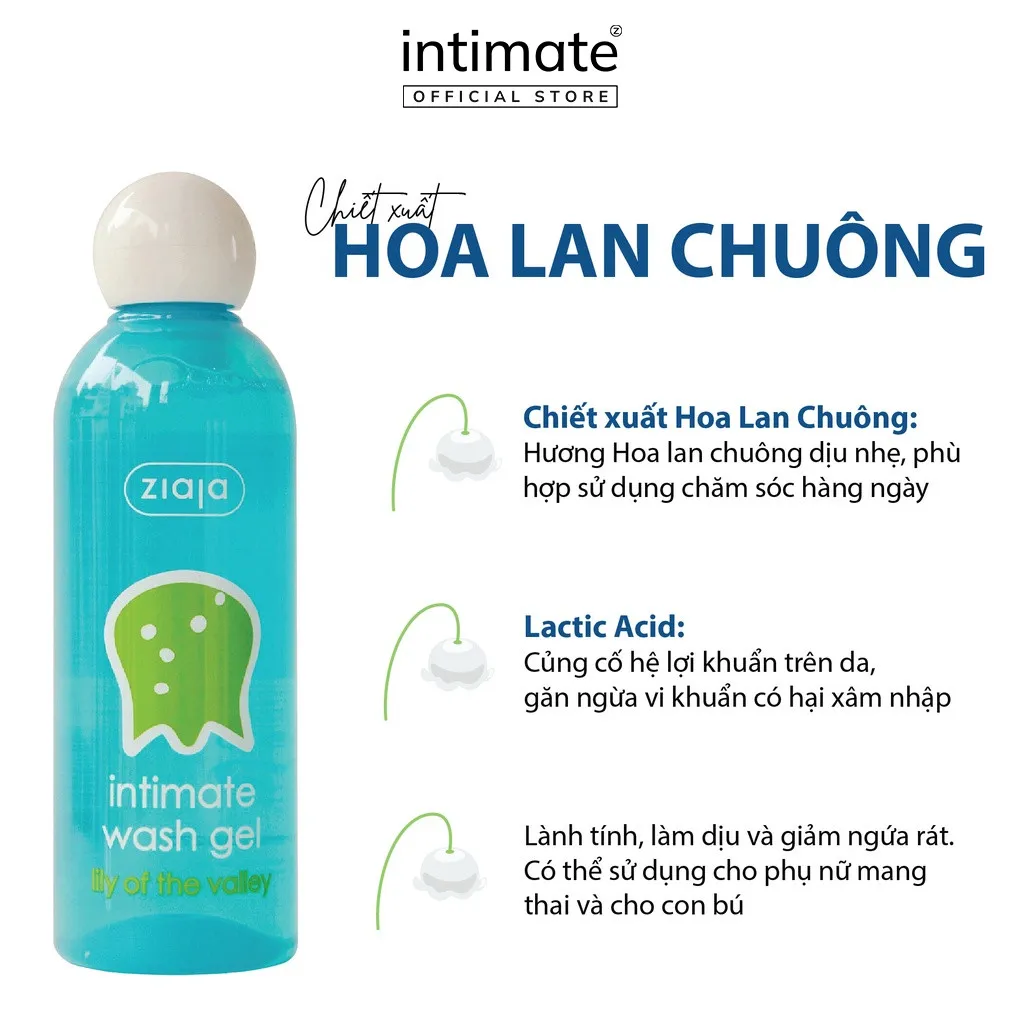 Ảnh Dung Dịch Vệ Sinh Phụ Nữ Intimate Hoa Lan Chuông ZIAJA Mùi Thơm Dịu Nhẹ Giúp Làm Sạch, Khử Mùi Hôi 200ml 4