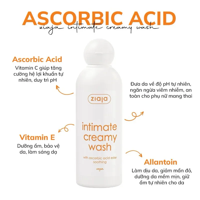 Ảnh Dung Dịch Vệ Sinh Phụ Nữ Intimate With Ascorbic Acid ZIAJA Giảm Mùi Hôi, Hỗ Trợ Làm Sáng 200ml 3