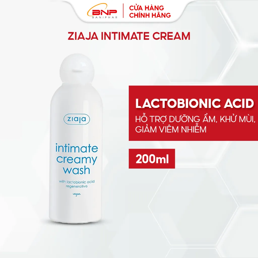 Ảnh Dung dịch vệ sinh phụ nữ Intimate Ziaja bổ sung Lactobionic Acid ngăn ngừa lão hóa, gia tăng độ đàn hồi 200ml 1