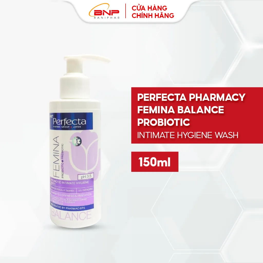 Ảnh Dung dịch vệ sinh phụ nữ Perfecta Pharmacy Femina Balance Probiotic Intimate Hygiene Wash 150ml 1