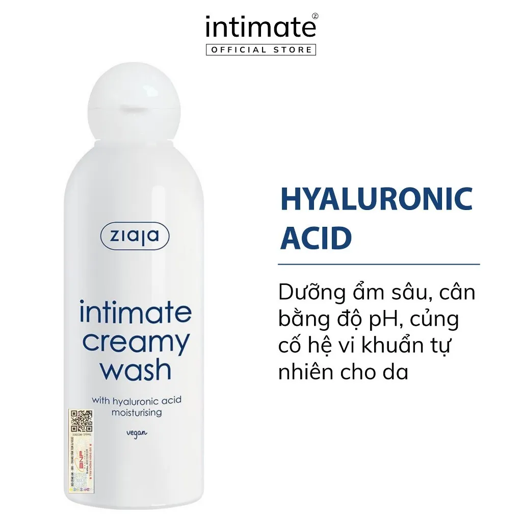 Ảnh Dung Dịch Vệ Sinh Phụ Nữ Intimate With Hyaluronic Acid ZIAJA Giúp Cân Bằng pH, Dưỡng Ẩm, Làm Sạch 200ml 1