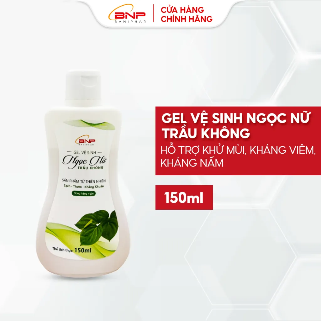 Ảnh Dung dịch vệ sinh phụ nữ Ngọc Nữ Trầu Không BANIPHAR dạng gel 150ml 1