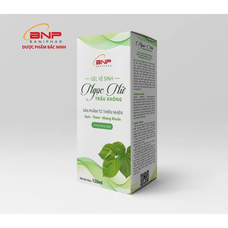 Ảnh Dung dịch vệ sinh phụ nữ Ngọc Nữ Trầu Không BANIPHAR dạng gel 150ml 2