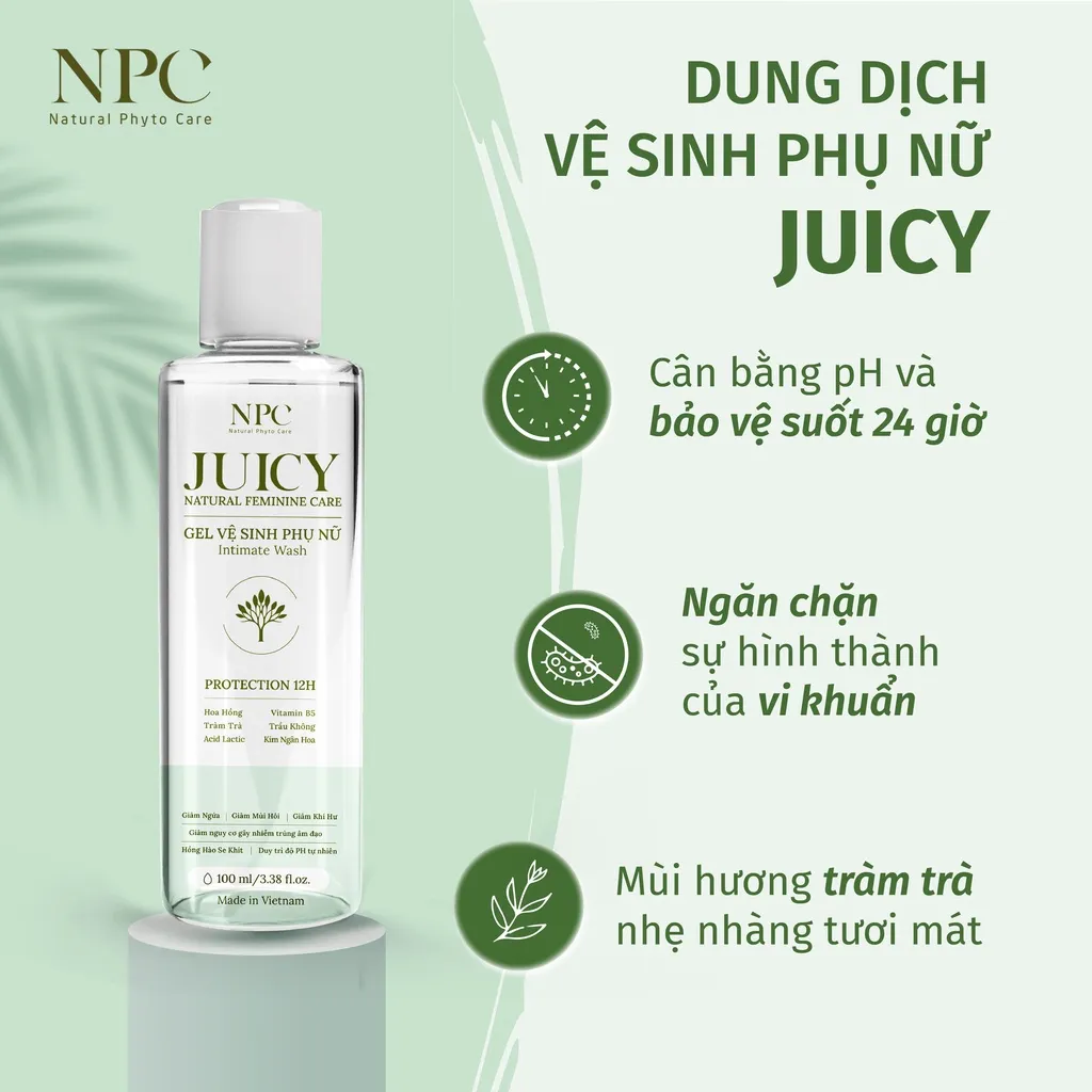 Ảnh Dung dịch vệ sinh phụ nữ NPC Juicy tinh chất trầu không kháng khuẩn 100ml - NPC PHAR 2