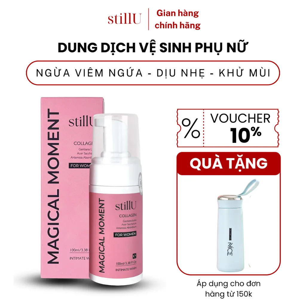 Ảnh Dung Dịch Vệ Sinh Phụ Nữ Tạo Bọt stillU Magical Moment 100ml Mùi Nước Hoa Dịu Nhẹ Khử Mùi Ngừa Viêm 1