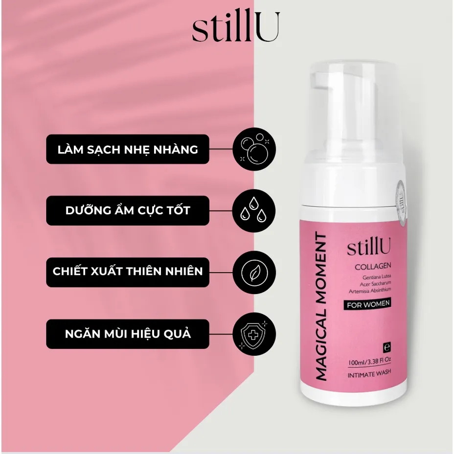 Ảnh Dung Dịch Vệ Sinh Phụ Nữ Tạo Bọt stillU Magical Moment 100ml Mùi Nước Hoa Dịu Nhẹ Khử Mùi Ngừa Viêm 2