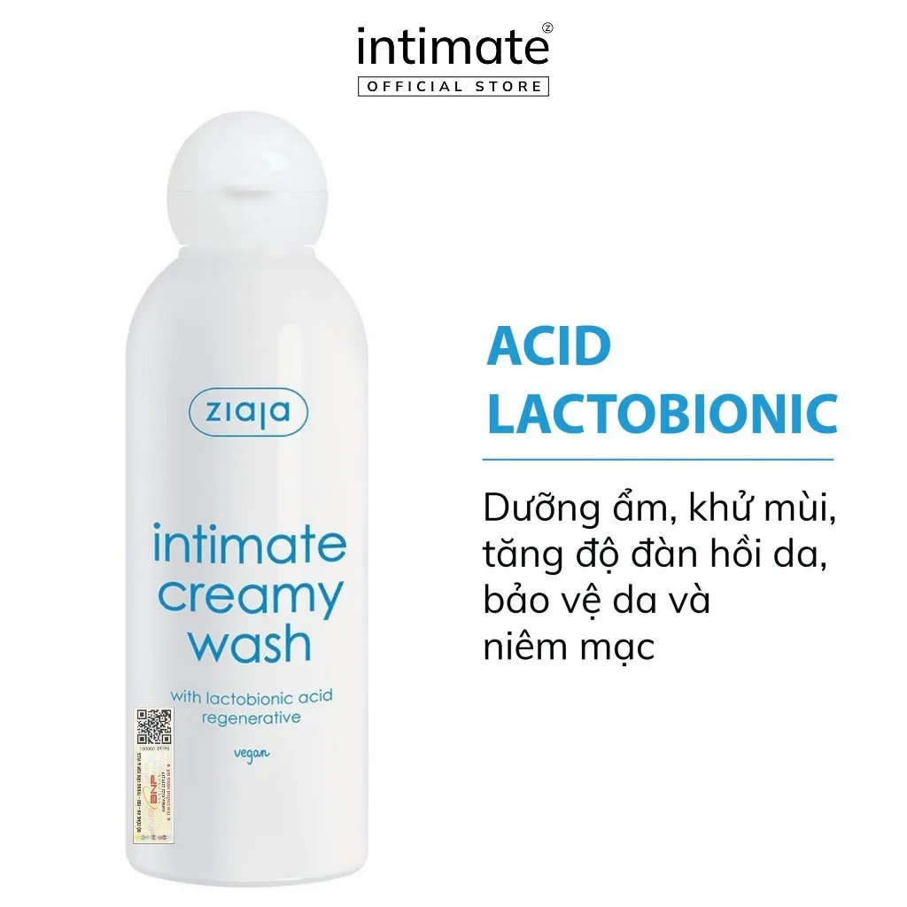 Ảnh Dung Dịch Vệ Sinh Phụ Nữ ZIAJA Intimate With Lactobionic Acid Khử Mùi, Tăng Đàn Hồi Cho Da 200ml 1