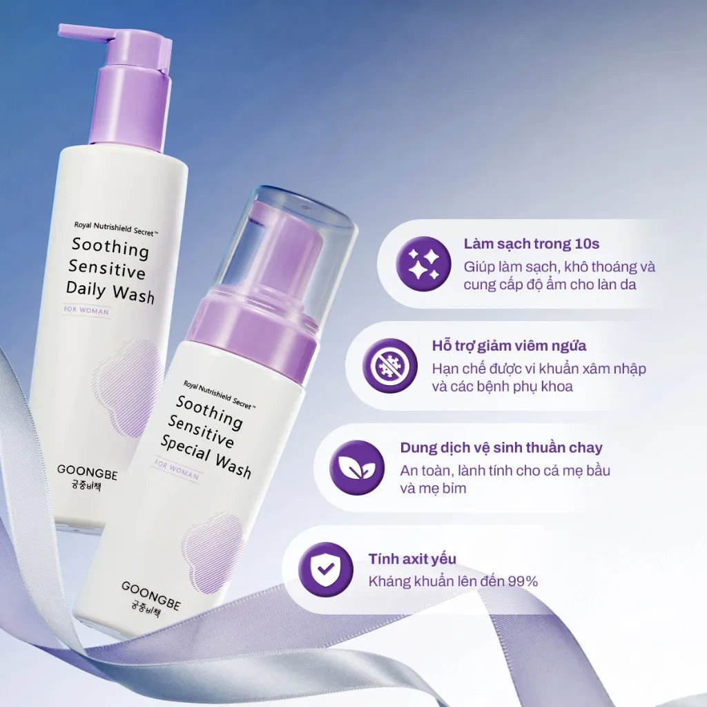 Ảnh Dung Dịch Vệ Sinh Thuần Chay GOONGBE Soothing Sensitive Daily/Special Wash 2