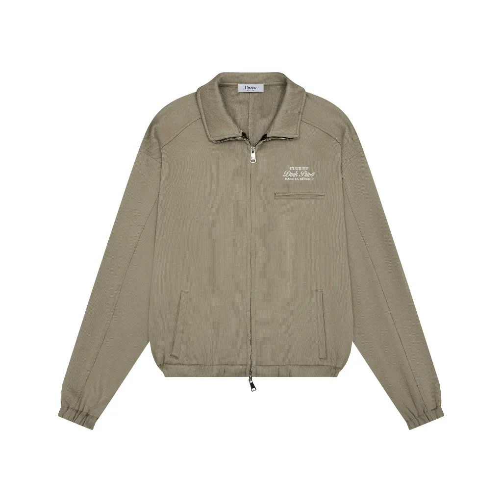 Ảnh DVRK - Áo Khoác Dệt Kim Khóa Kéo Thêu Logo Privé Rêverie Màu Mocha -DVRK-25S 2