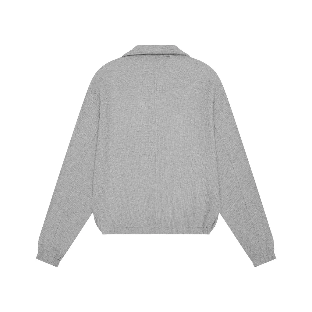 Ảnh DVRK - Áo Khoác Dệt Kim Khóa Kéo Thêu Logo Privé Rêverie Màu Xám -DVRK-25S 2