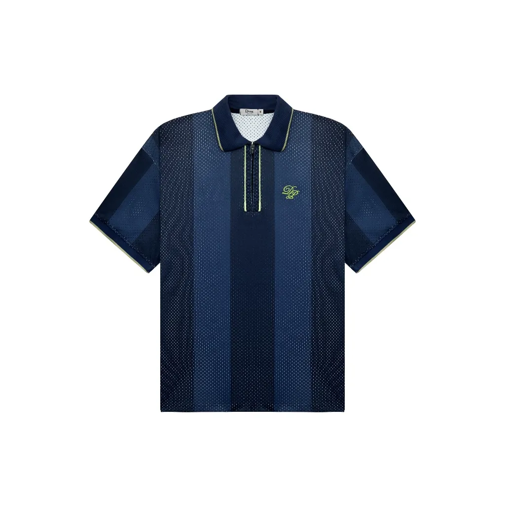 Ảnh DVRK - Áo Polo Jersey Sọc Cổ Khóa Kéo Màu Xanh Midnight Blue-DVRK-25S 2