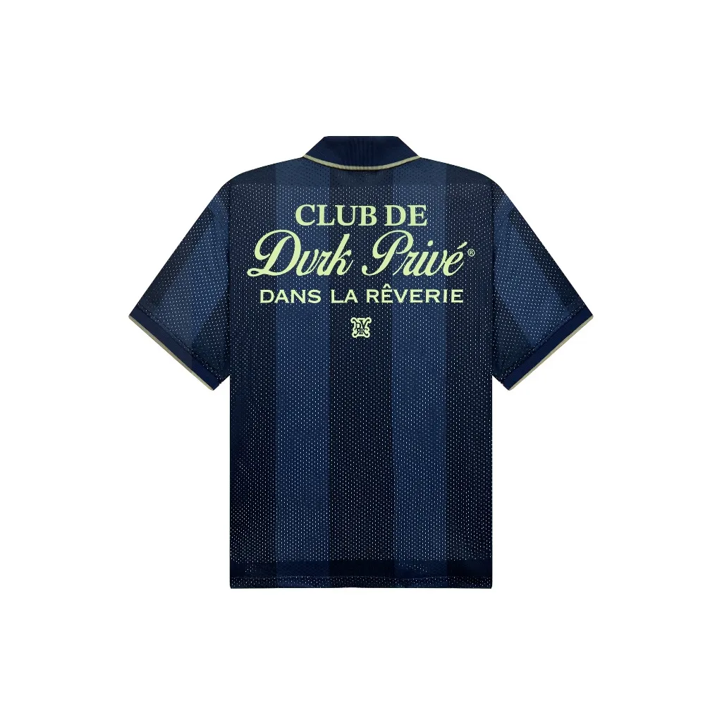 Ảnh DVRK - Áo Polo Jersey Sọc Cổ Khóa Kéo Màu Xanh Midnight Blue-DVRK-25S 3