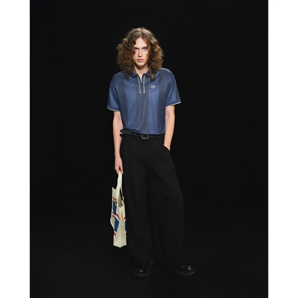 Ảnh DVRK - Áo Polo Jersey Sọc Cổ Khóa Kéo Màu Xanh Midnight Blue-DVRK-25S 4
