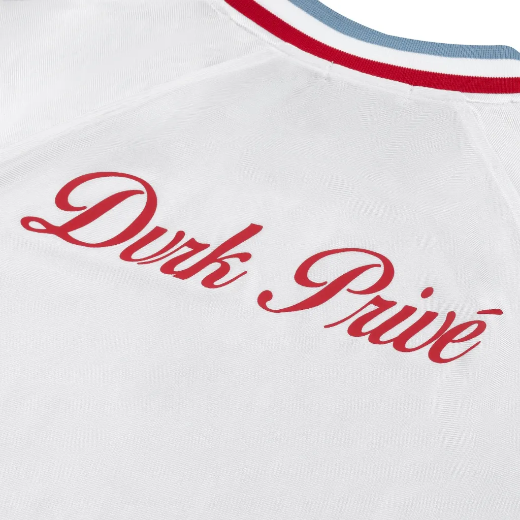 Ảnh DVRK - Áo Thun Baseball Tay Ngắn Cổ Sọc Form Loose Màu Trắng-DVRK-25R 4