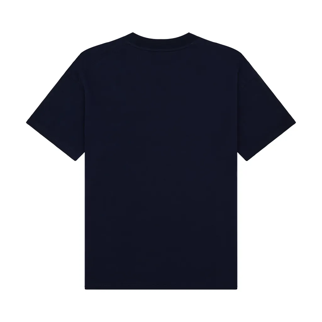 Ảnh DVRK - Áo Thun Tay Ngắn Form Boxy In Logo Rêverie Sọc Màu Xanh Midnight Blue-DVRK-25S 3