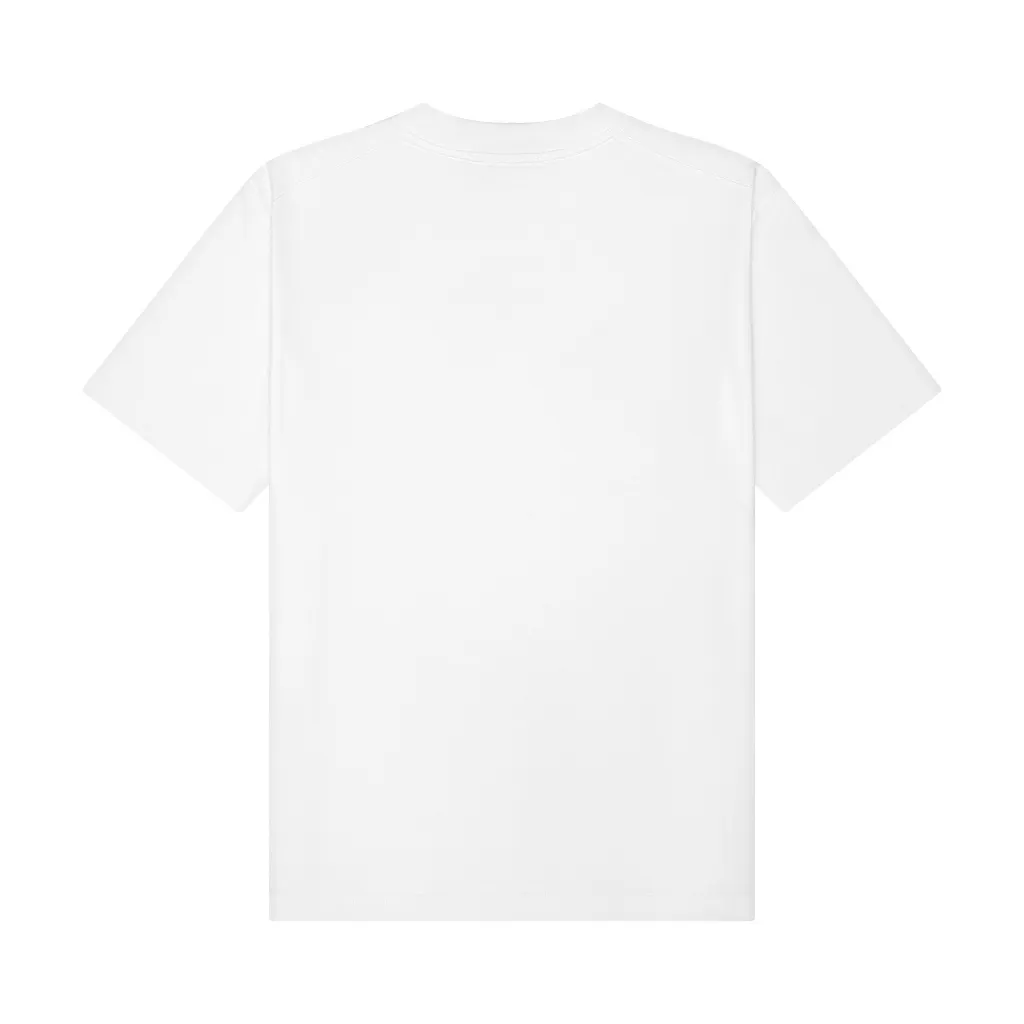 Ảnh DVRK - Áo Thun Trơn Basic Boxy Fit Thêu Logo Màu Trắng-DVRK-24FW 2