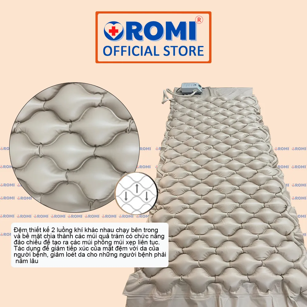 Ảnh Đệm hơi chống loét OROMI HF-A - Nệm chống ê mỏi, loét cho người già, người bệnh 2