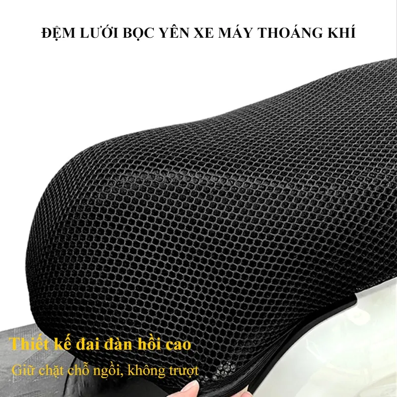 Ảnh Đệm lưới bọc yên xe máy MYT Bọc lưới 3D lót yên xe máy chống nóng chống trượt thoải mái Polyester chất lượng cao 4