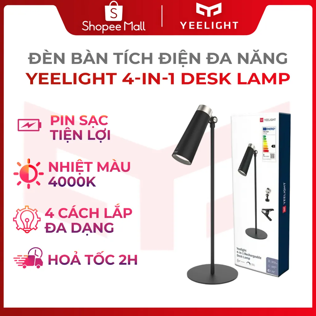 Ảnh Đèn bàn Yeelight YLYTD0011 đa năng 4 biển thể sử dụng, điều khiển cảm ứng, pin sạc 1800mah 2