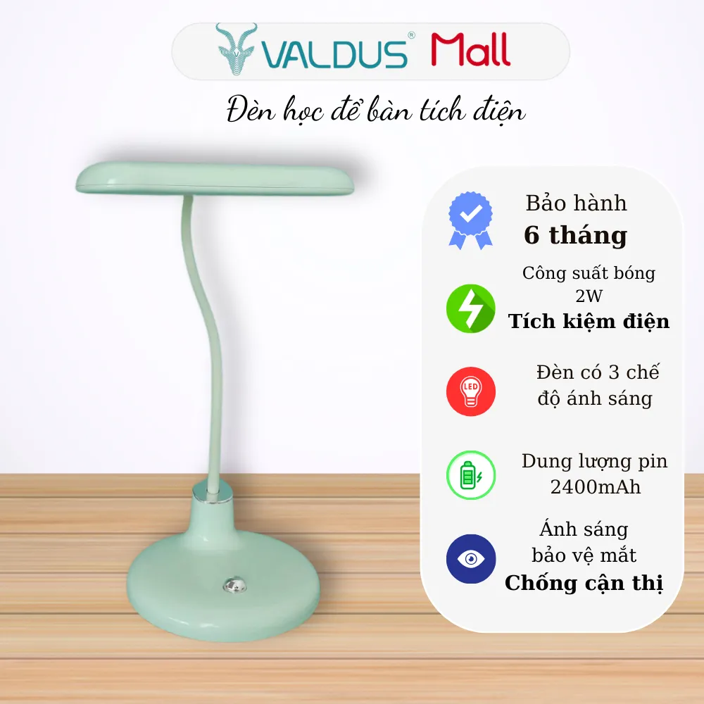 Ảnh Đèn học để bàn chống cận cho bé LONGDA tích điện  phím cảm ứng bảo thiết kế dễ thương hành 6 tháng 1