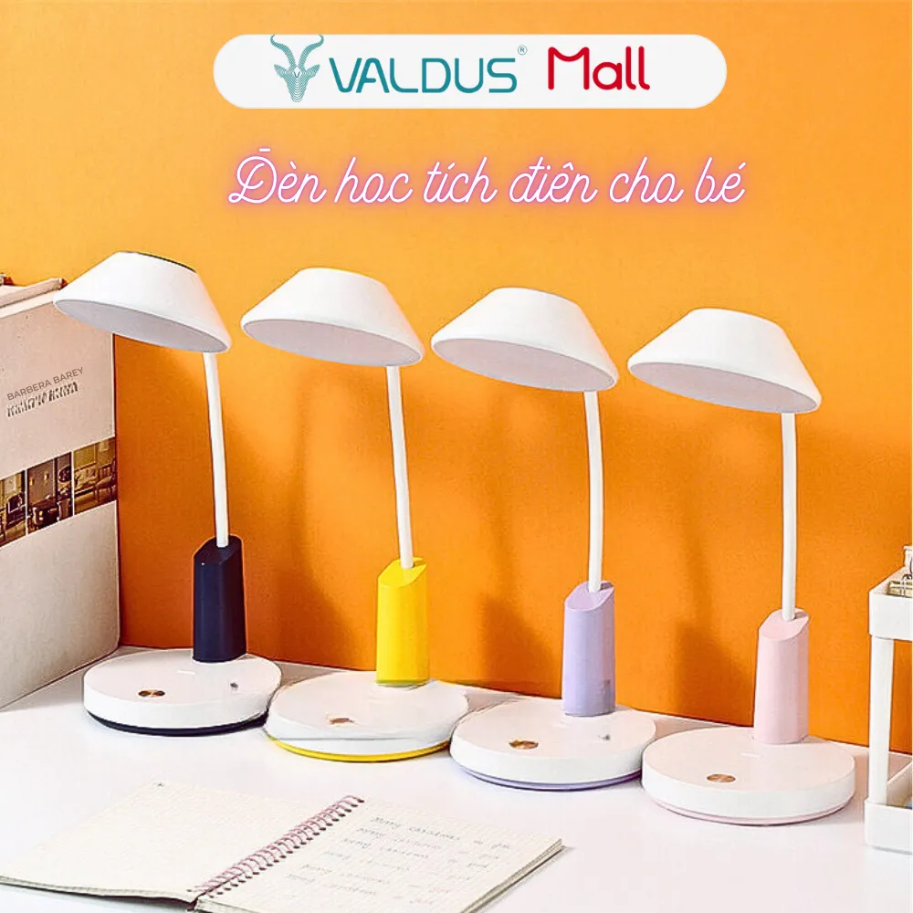 Ảnh Đèn học để bàn chống cận tích điện cho bé LongDa 1219 hình vỏ sò phím cảm ứng bảo hành 6 tháng 2