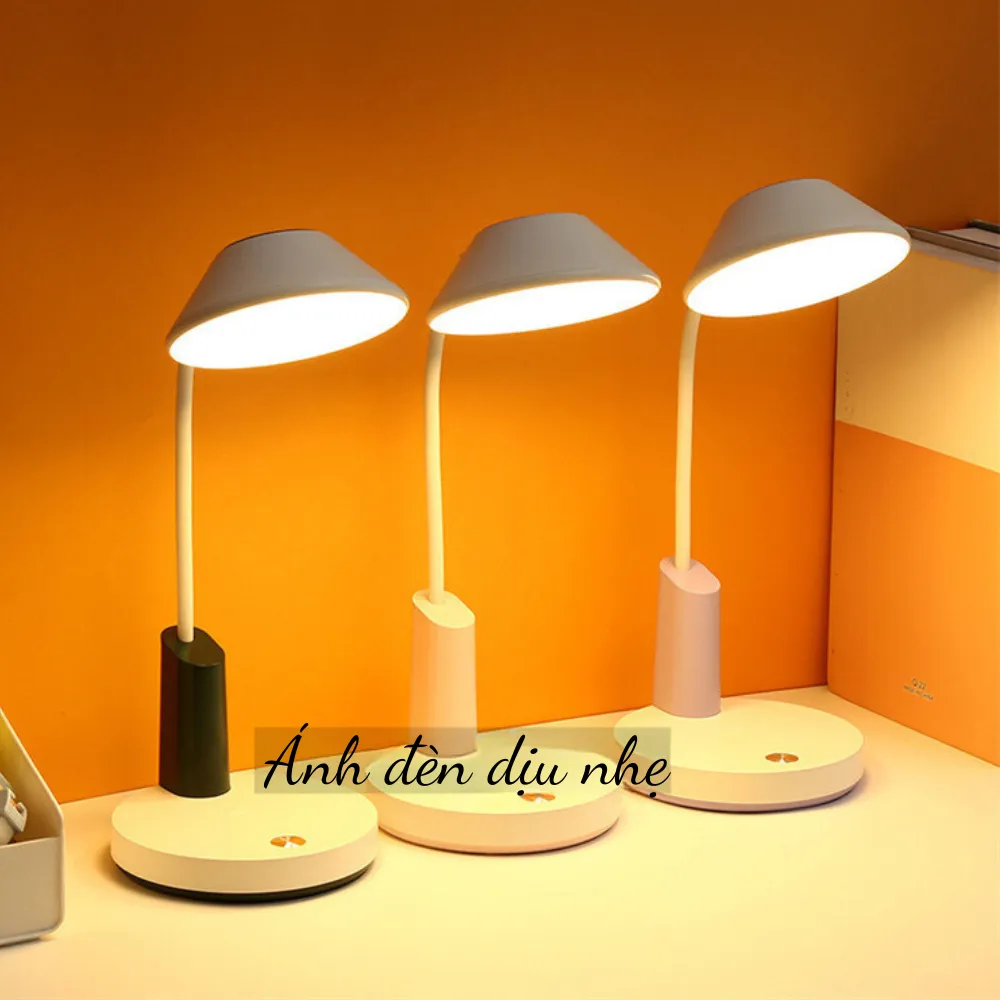 Ảnh Đèn học để bàn chống cận tích điện cho bé LongDa 1219 hình vỏ sò phím cảm ứng bảo hành 6 tháng 3