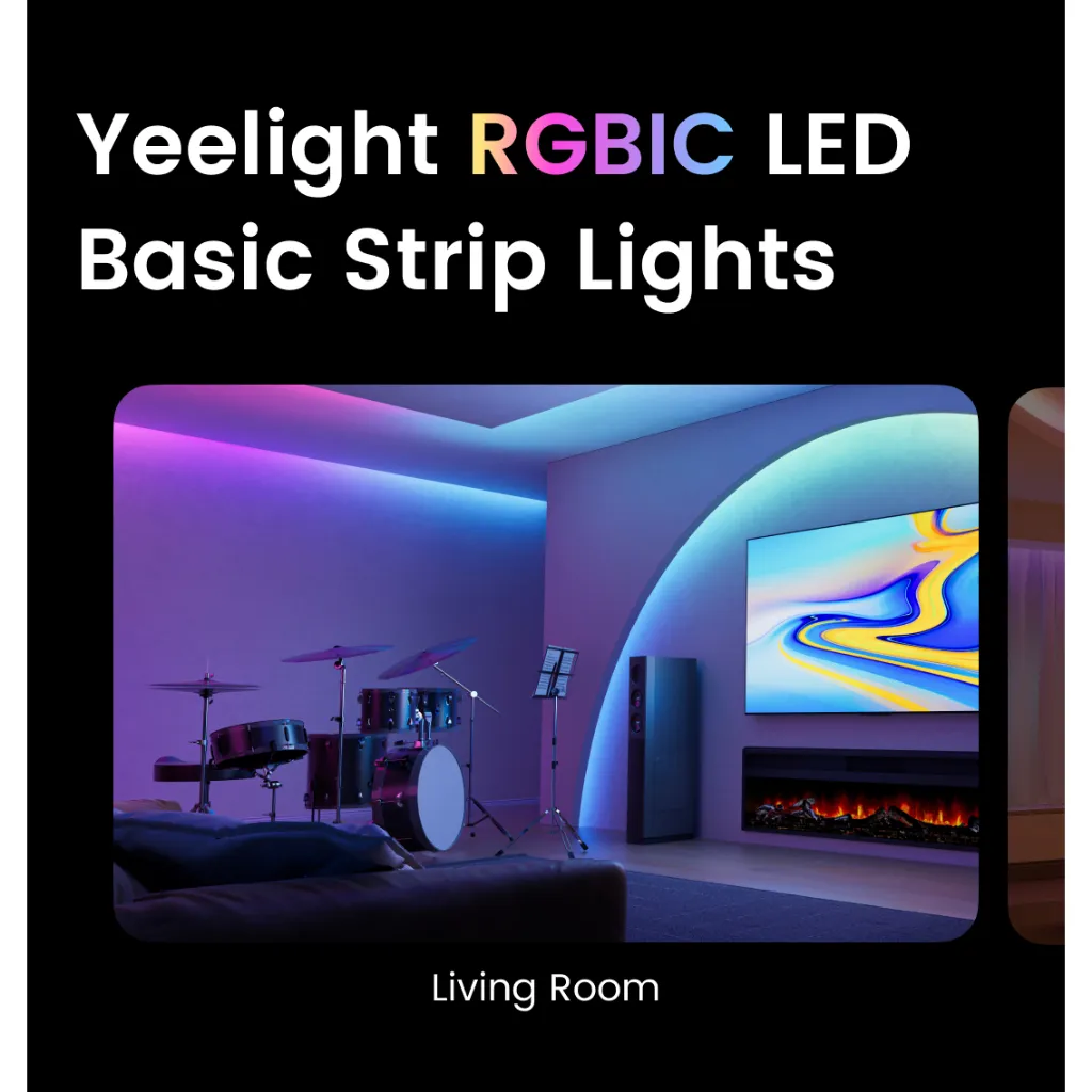 Ảnh Đèn led dây Yeelight Aurora RGBIC, tùy chỉnh 16 triệu màu, đồng bộ âm nhạc, kết nối APP Yeelight 2